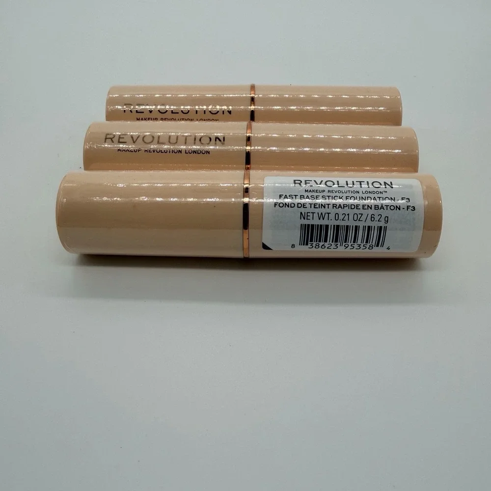 Makeup Revolution Fast Base‎ Stick Foundation 3 Sticks London Makeup Included